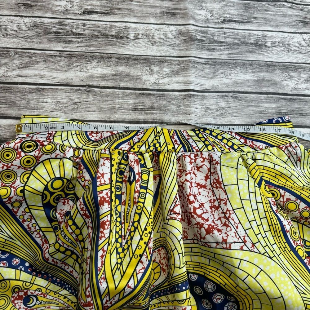 Women’s Plus Paisley Satin Midi Skirt Elastic Waist Pockets Size XXL - Picture 9 of 10